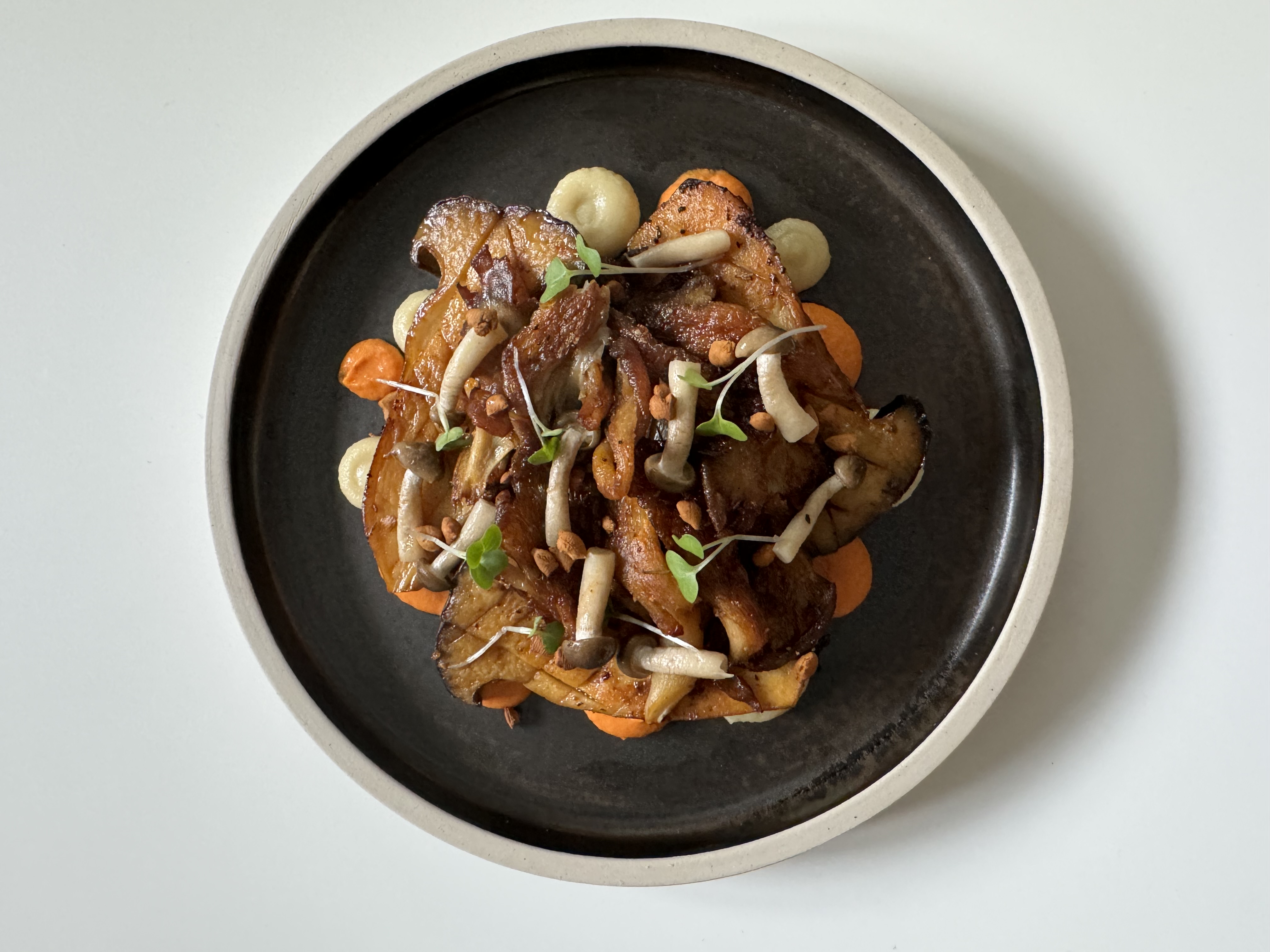 Seared mushroom dish